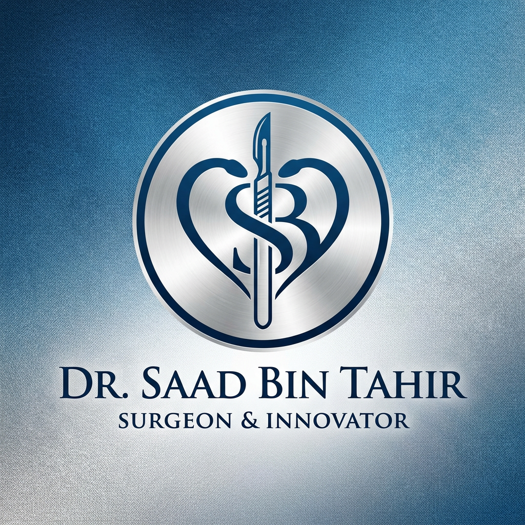 AI Design for a surgeon doctor "Dr. Saad Bin Tahir" creative logo
