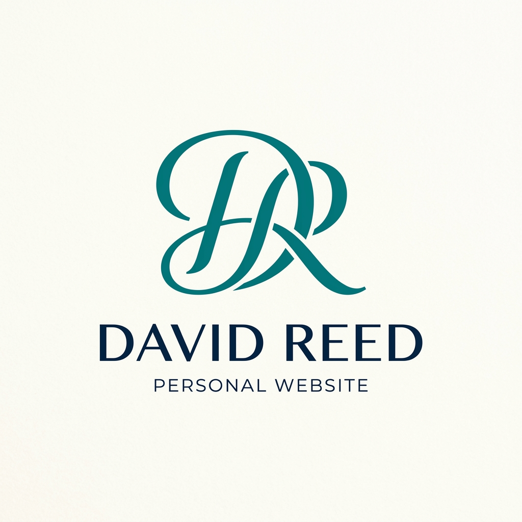 AI Design for no no not like this, i just want an elegant logo for his personal website not
use teal and dark blue color