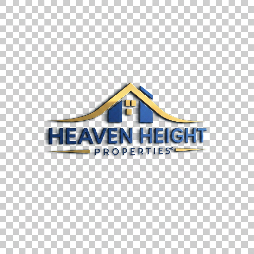 AI Design for These logo looks good
give me clean and clear png version of "Heaven Height Properties" logo