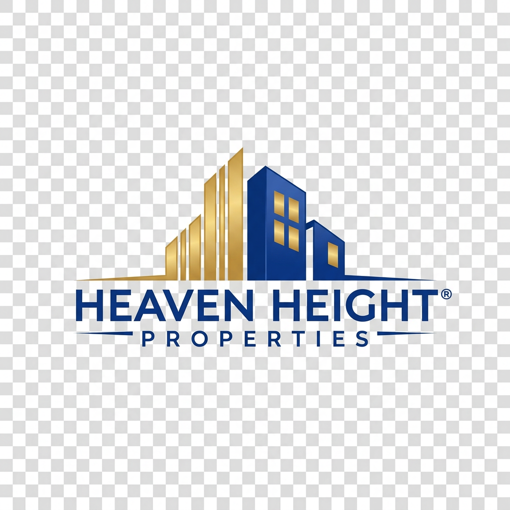 AI Design for These logo looks good
give me clean and clear png version of "Heaven Height Properties" logo