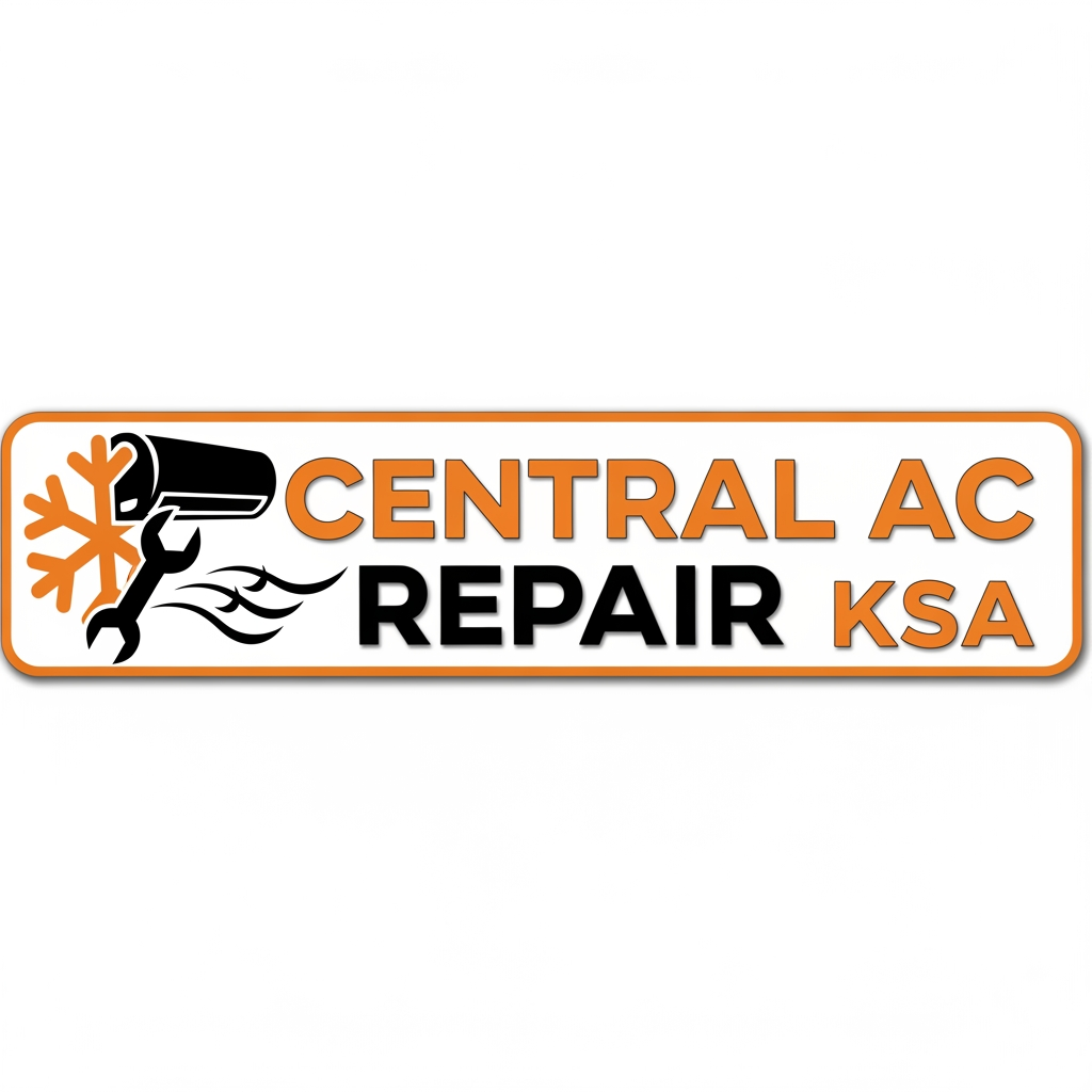AI Design for Create a horizontal orange and black logo for AC Repair shop named "Central AC Repair ksa"