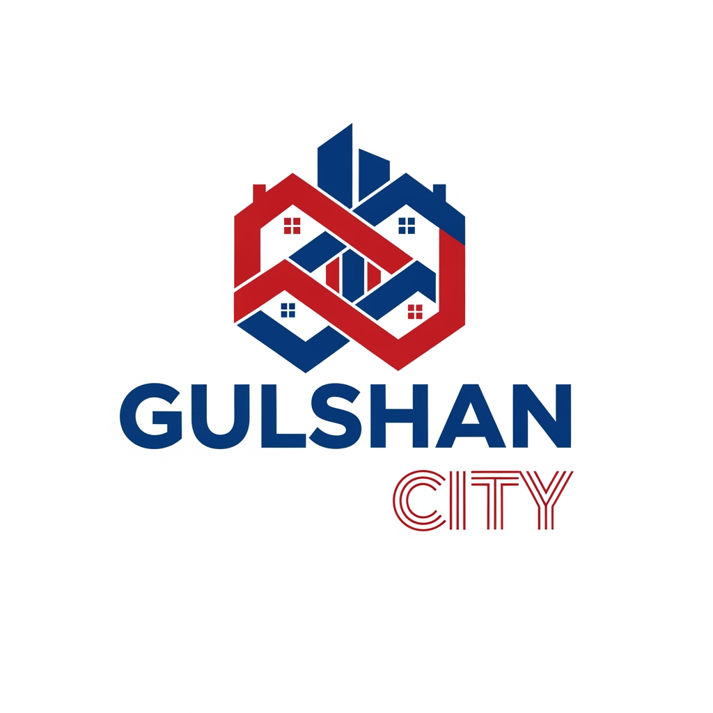 AI Design for Create a Red and Blue logo for Real Estate housing scheme"Gulshan City.