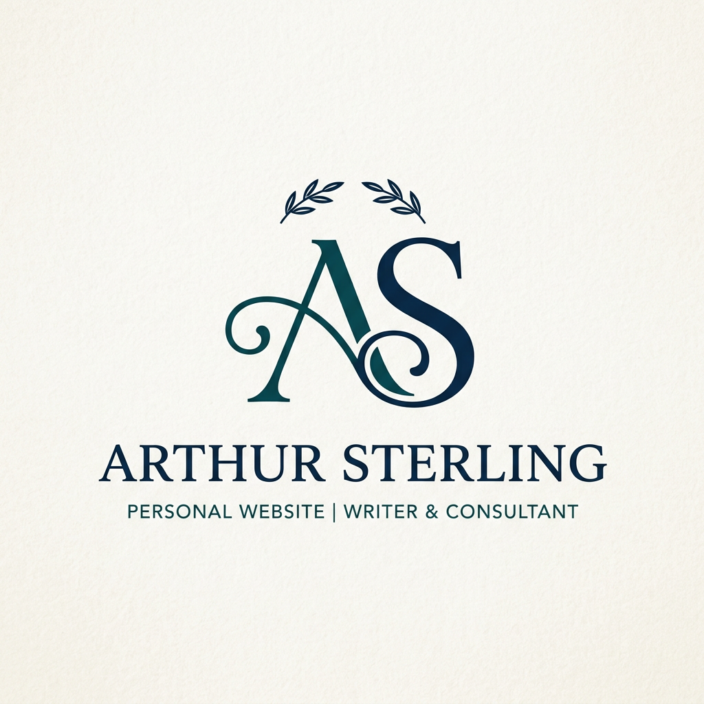 AI Design for no no not like this, i just want an elegant logo for his personal website not
use teal and dark blue color