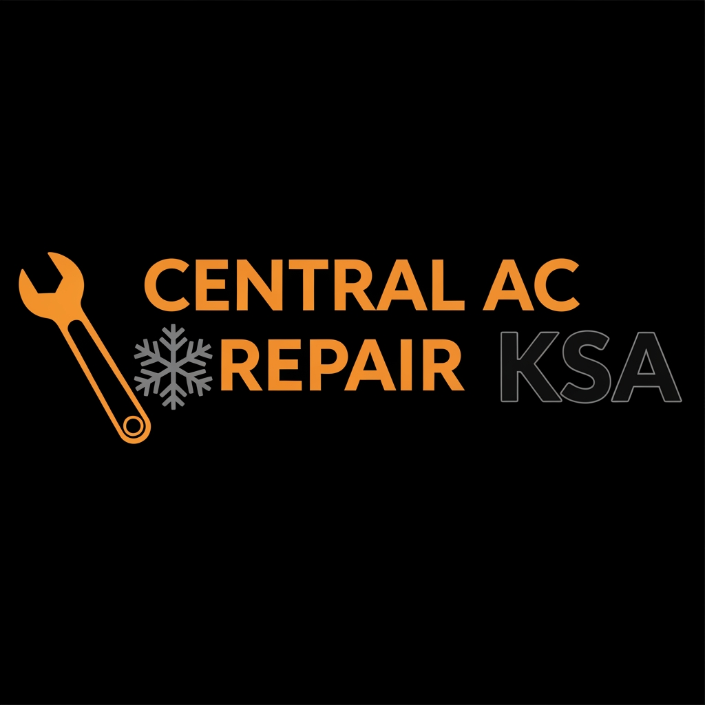 AI Design for Create a horizontal orange and black logo for AC Repair shop named "Central AC Repair ksa"