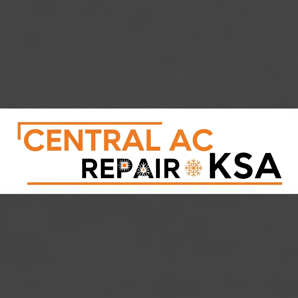 AI Design for Create a horizontal orange and black logo for AC Repair shop named "Central AC Repair ksa"