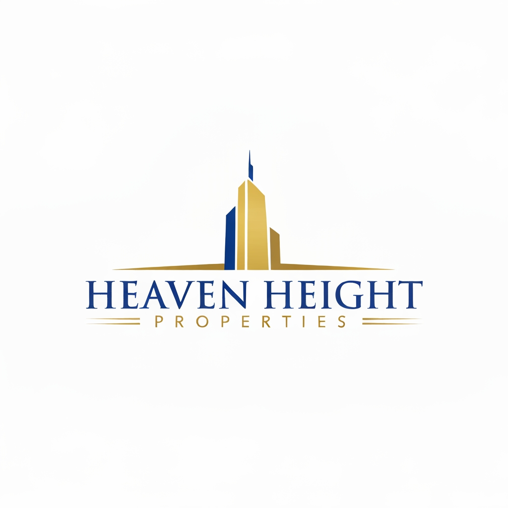 AI Design for Create Logo for real Estate agency called "Heaven Height Properties" in dubai. The logo color will be Golden and royal blue. Logo should be clean, clear and professional. Should be meaningful and attractive
give me clean and clear png version of "Heaven Height Properties"