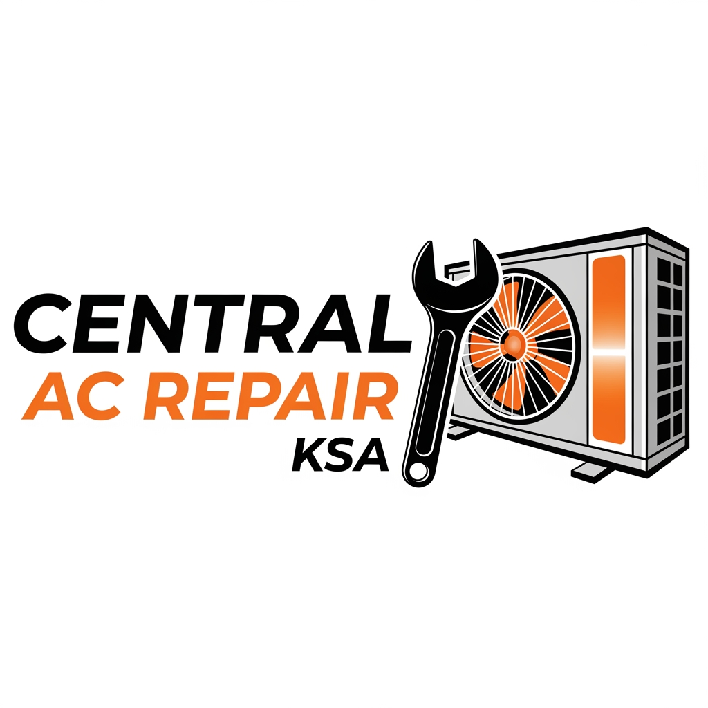 AI Design for Create a horizontal orange and black logo for AC Repair shop named "Central AC Repair ksa"