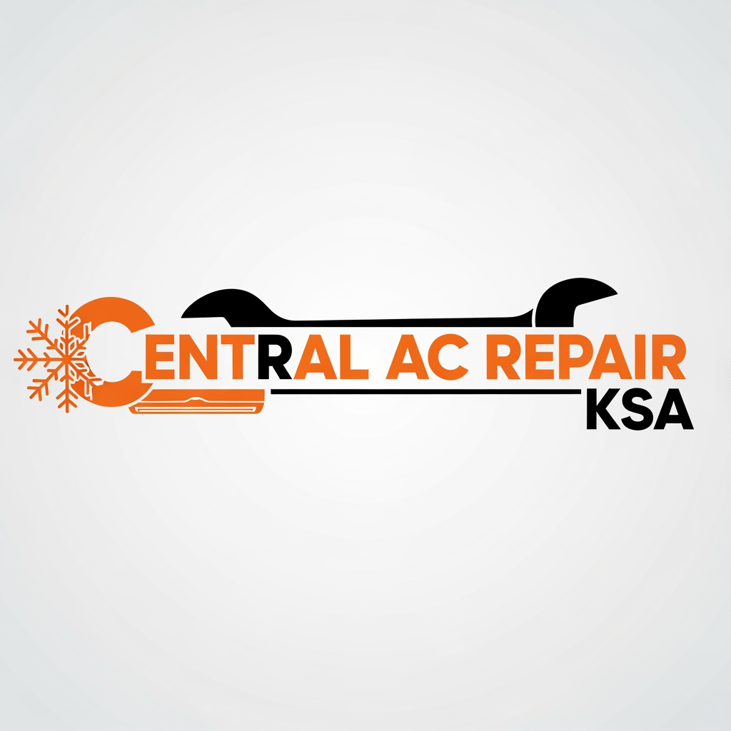 AI Design for Create a horizontal orange and black logo for AC Repair shop named "Central AC Repair ksa"