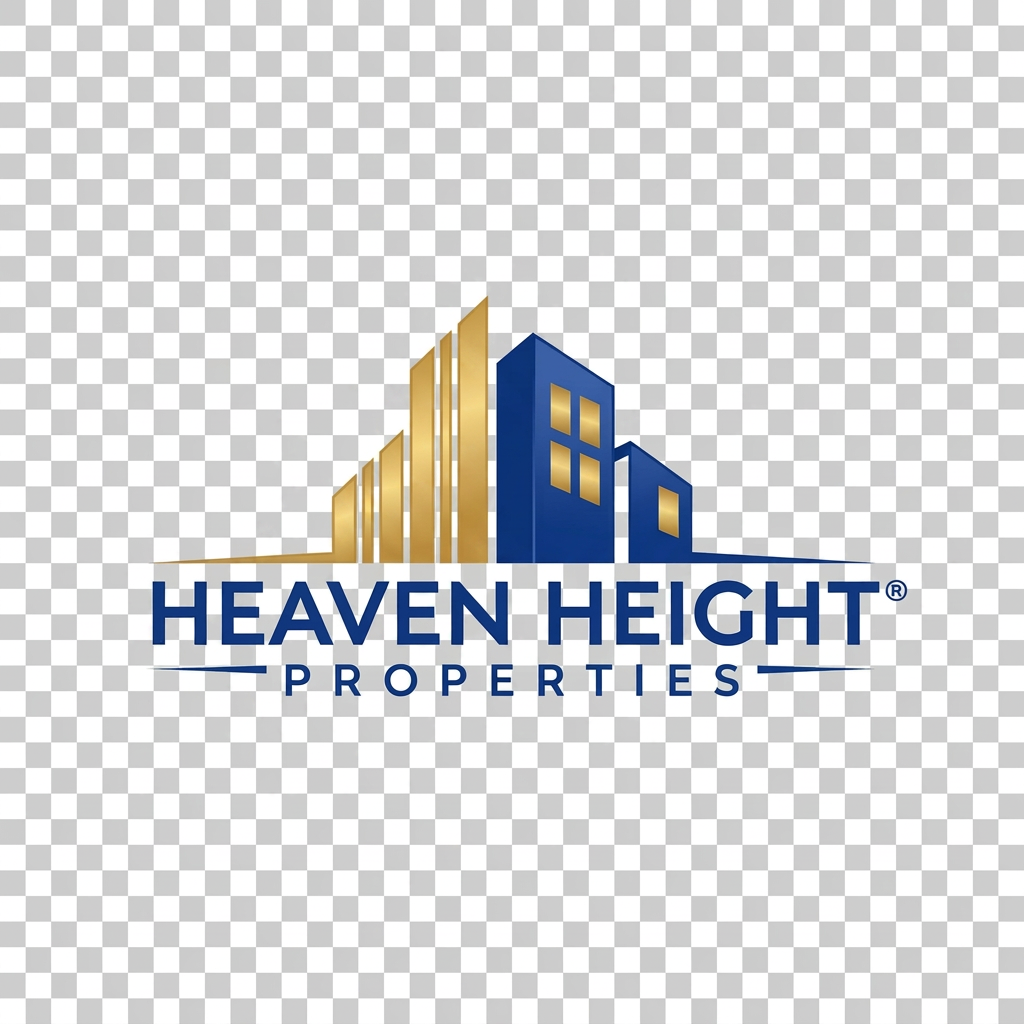 AI Design for These logo looks good
give me clean and clear png version of "Heaven Height Properties" logo