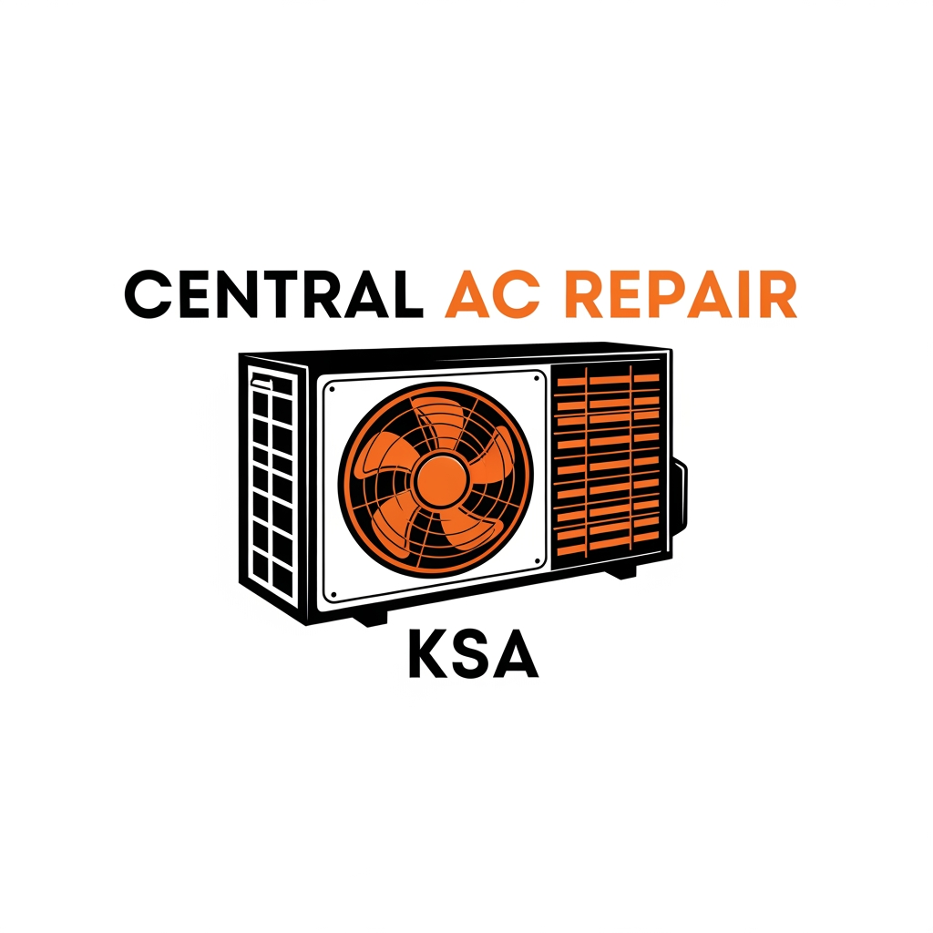 AI Design for Create a orange and black logo for AC Repair shop named "Central AC Repair ksa"