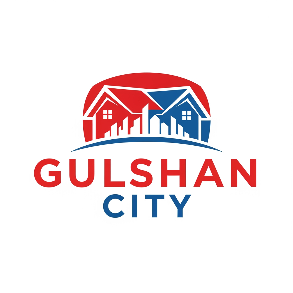 AI Design for Create a Red and Blue logo for Real Estate housing scheme"Gulshan City.