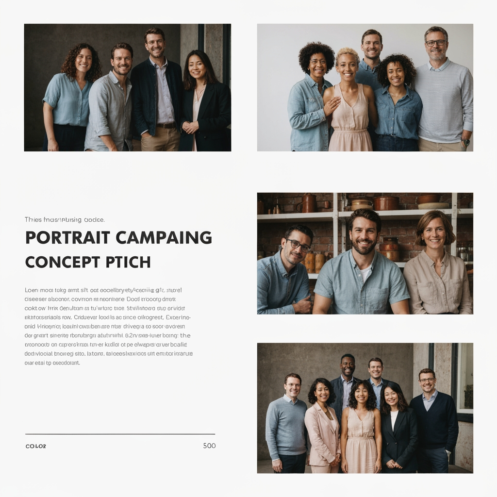 AI Design for Social campaign preview concept for Campaign concepts for a client pitch. Portrait campaign visual that feels ready for client approval, clear focal image, cohesive art direction, clean space for copy to be added later, no generated text.
