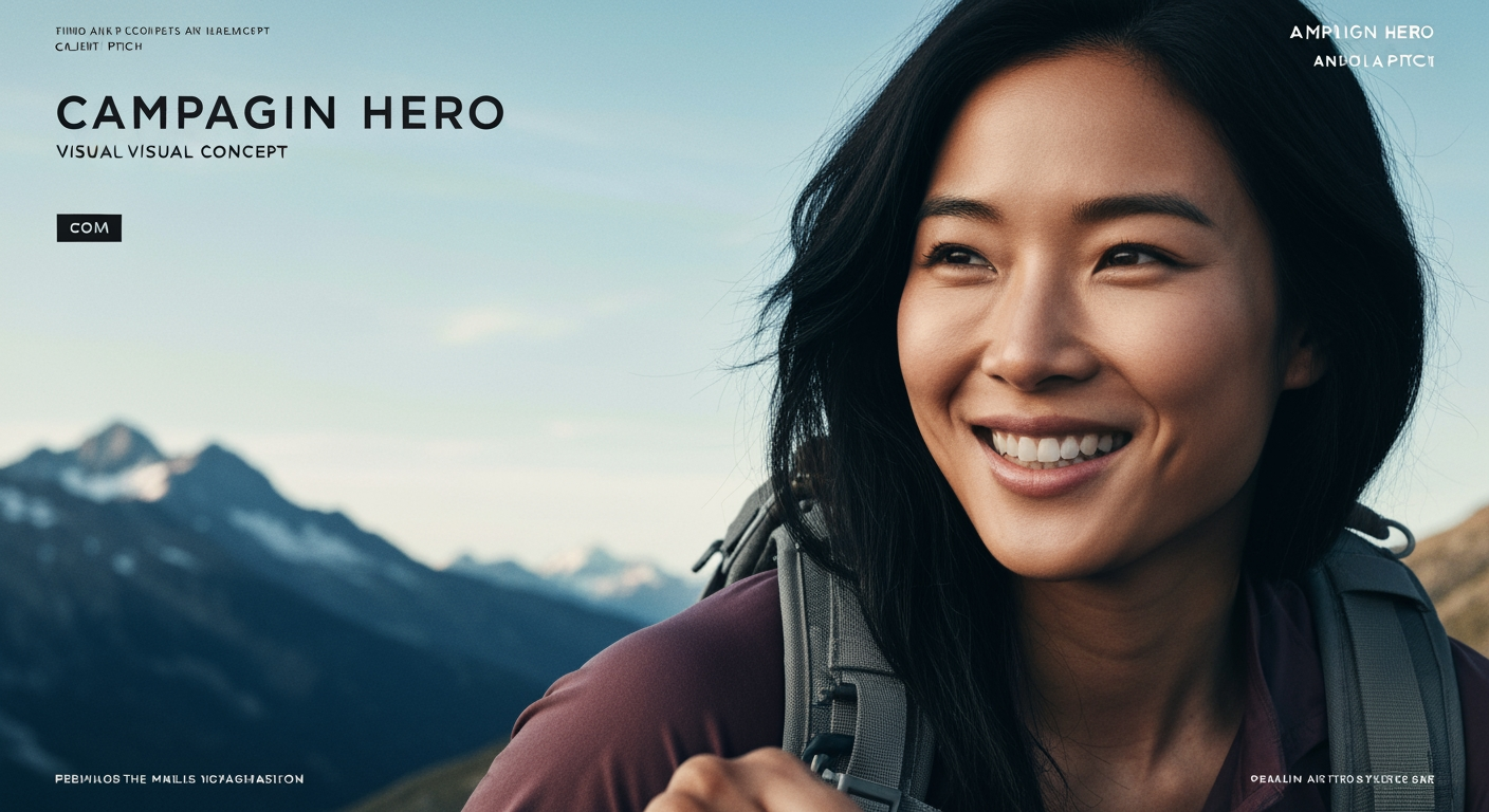 AI Design for Main campaign hero visual concept for Campaign concepts for a client pitch. Cinematic advertising image with a clear subject, memorable visual idea, strong depth and lighting, premium art direction, clean negative space for headline and CTA to be added later, no generated text.