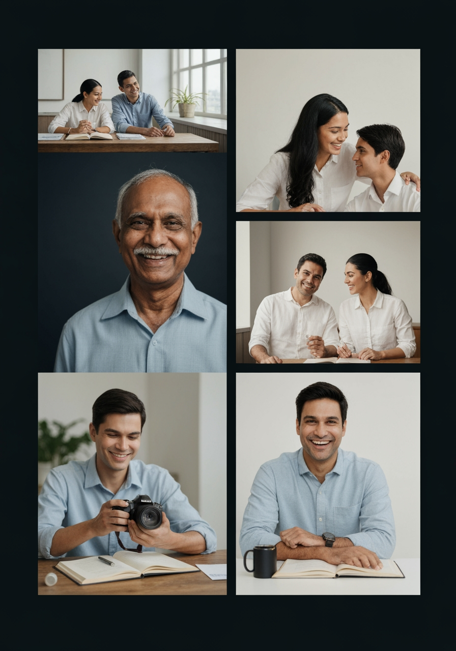AI Design for Social campaign preview concept for Brand identity directions for a client. Portrait campaign visual that feels ready for client approval, clear focal image, cohesive art direction, clean space for copy to be added later, no generated text.