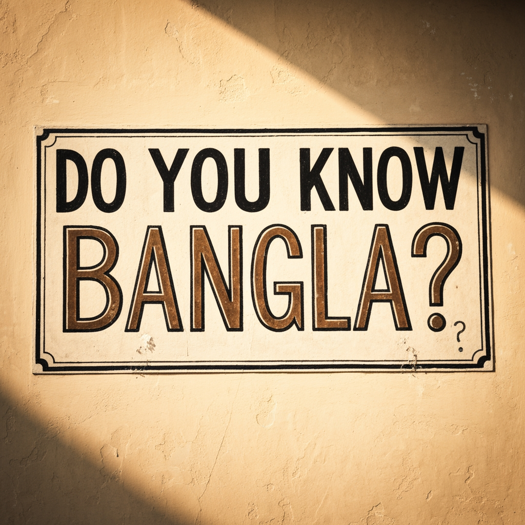 AI Design for DO YOU KNOW BANGLA