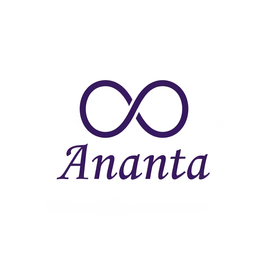 AI Design for a logo for the name ananta which is a sanskrit word