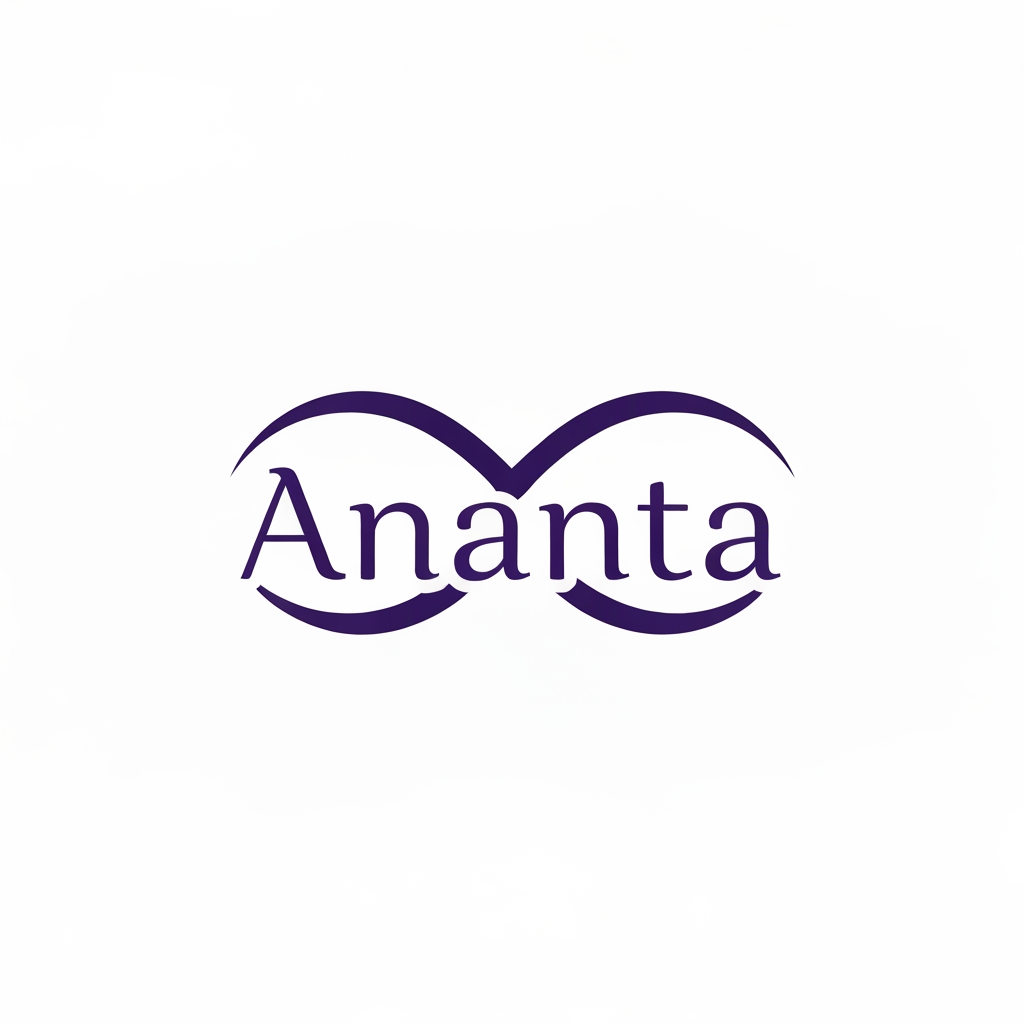 AI Design for a logo for the name ananta which is a sanskrit word