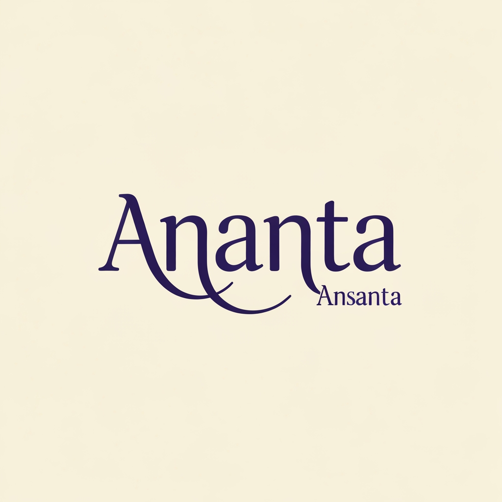 AI Design for a logo for the name ananta which is a sanskrit word