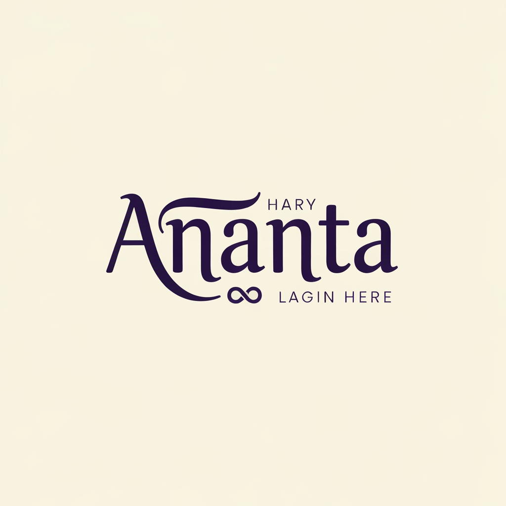 AI Design for a logo for the name ananta which is a sanskrit word