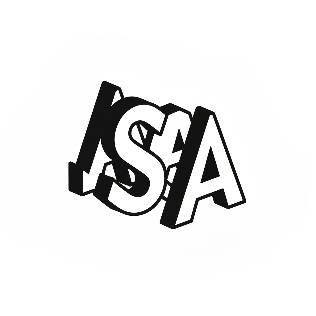AI Design for Premium logo presentation mockup concept for modern geometric "ASA" monogram with a hidden S integrated into the A, using:
Black: #111111
White: #FFFFFF
Gold: #C8A24A. Logo or brand mark displayed on a clean neutral surface with subtle depth, refined shadow, precise alignment, elegant design-studio presentation, no extra readable text.