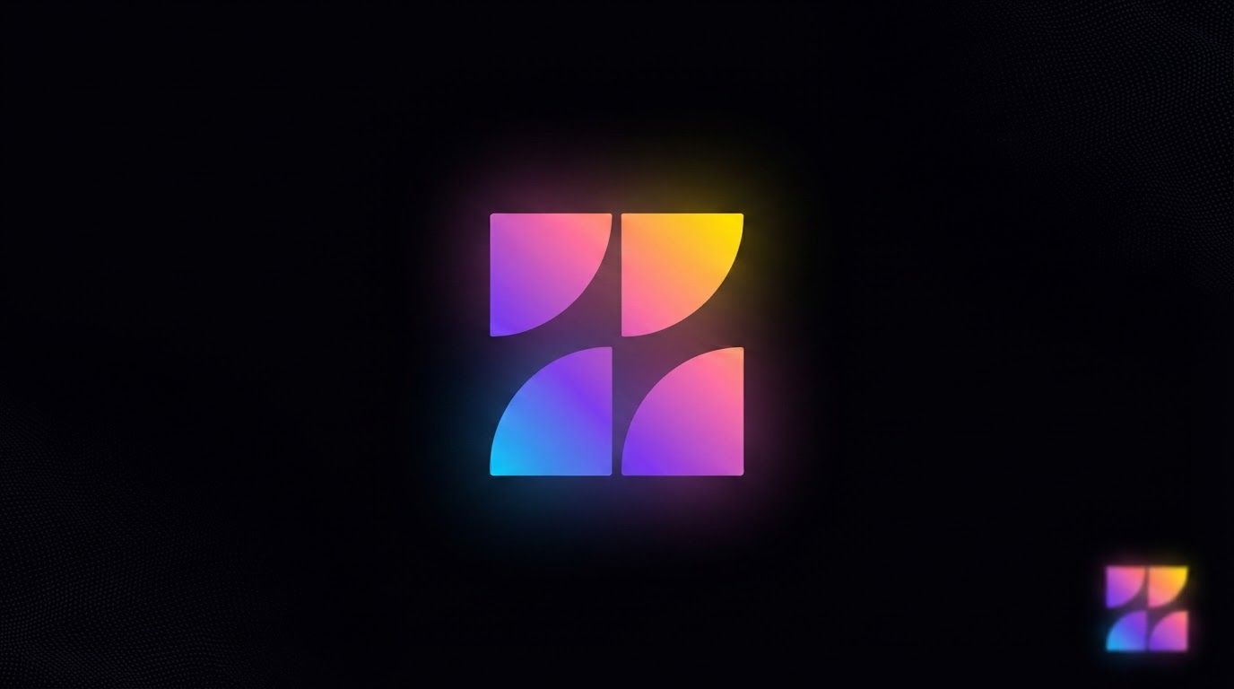 AI Design for Website hero image concept for Create a vibrant, modern visual identity using colorful quarter-circle gradients against a deep black background to establish a bold, high-energy brand presence.. Wide polished digital brand visual, clear focal identity element, cohesive colors and atmosphere, generous negative space for headline and CTA to be added later, no rendered UI text.
Incorporate the attached brand element reference image (Reference A: brand element "Enixal") into the composition where natural — preserve the depicted brand element's appearance.