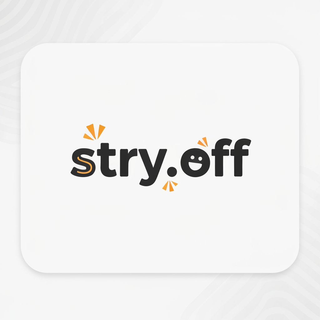 AI Design for my using Instagram account logo in i using insta dp then create logo dp . then my account name is "stry.off " this is my account name then creat a morden type logo just looking a for happiying . textographikall logo