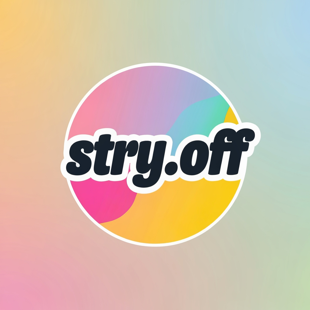 AI Design for my using Instagram account logo in i using insta dp then create logo dp . then my account name is "stry.off " this is my account name then creat a morden type logo just looking a for happiying . textographikall logo