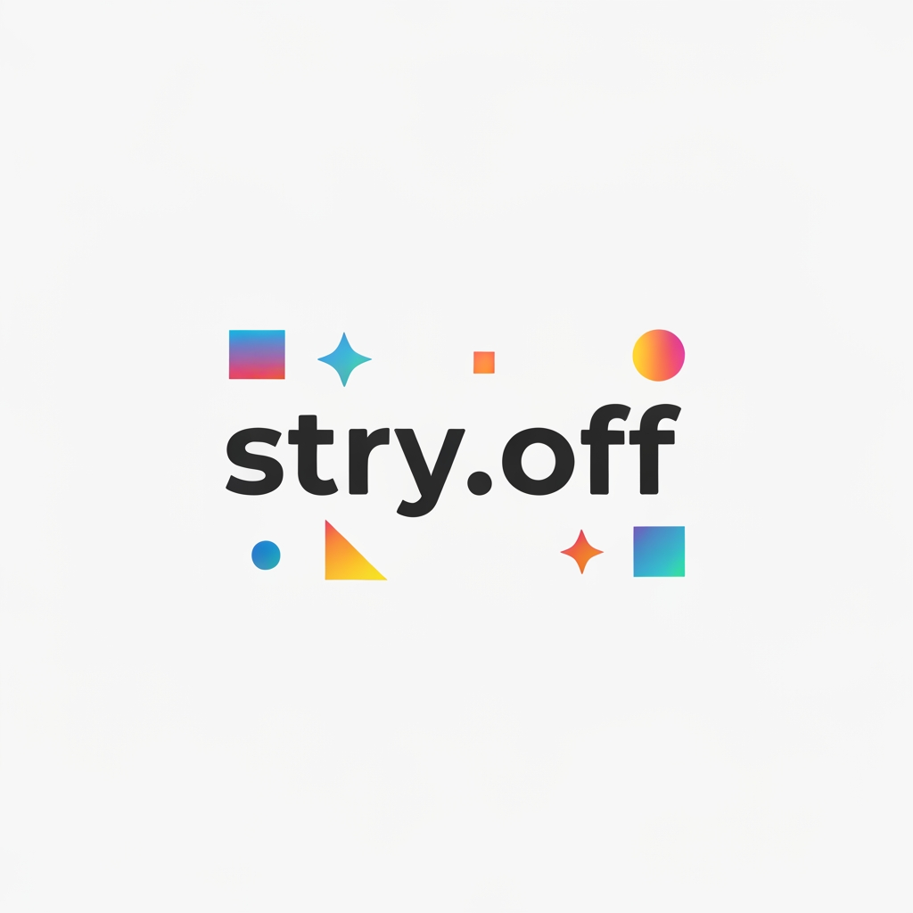 AI Design for my using Instagram account logo in i using insta dp then create logo dp . then my account name is "stry.off " this is my account name then creat a morden type logo just looking a for happiying . textographikall logo