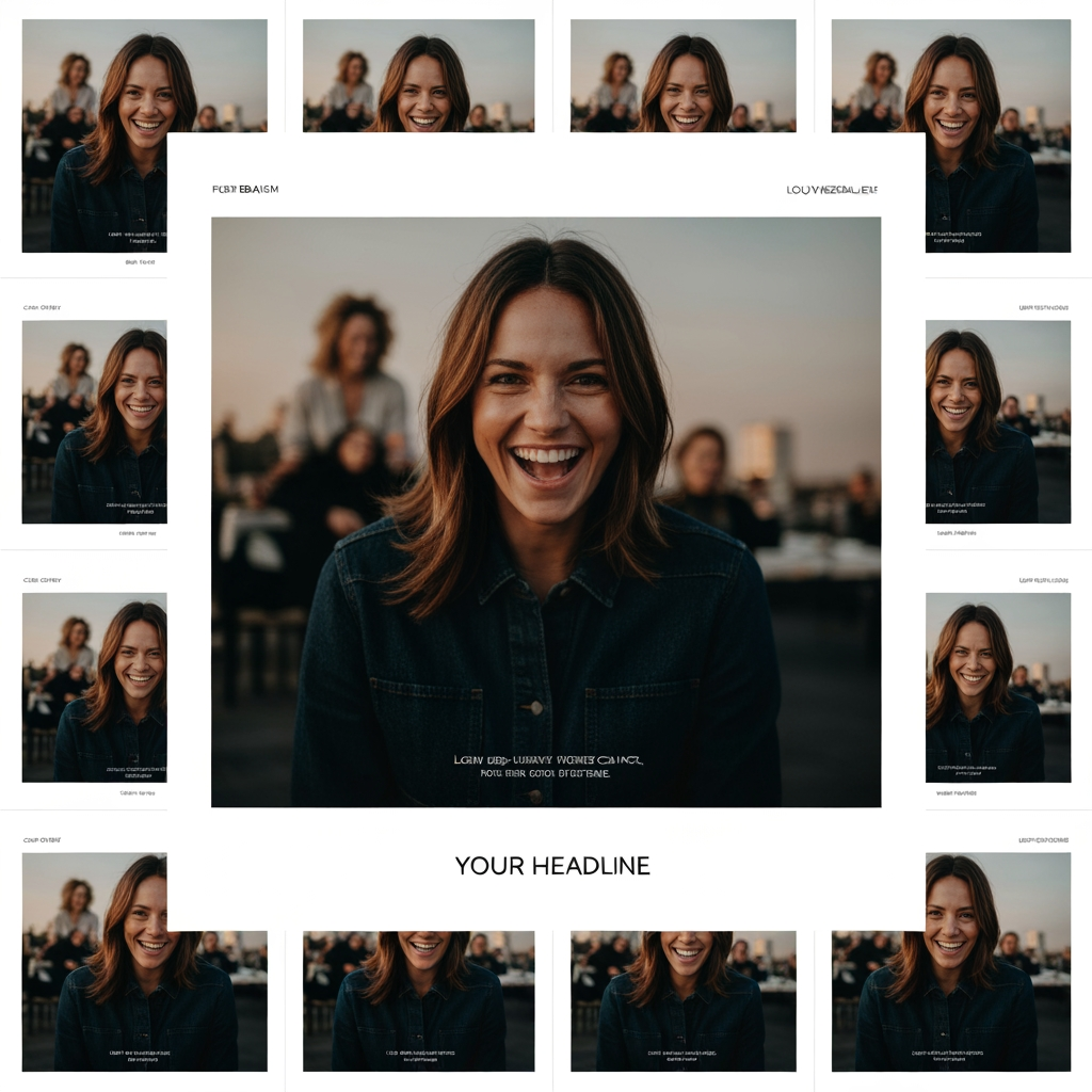 AI Design for Square social feed visual concept for Story templates for my brand. Strong central subject, clean composition, platform-ready crop, cohesive color and mood, clear empty area for caption or headline to be added later, no readable text generated.