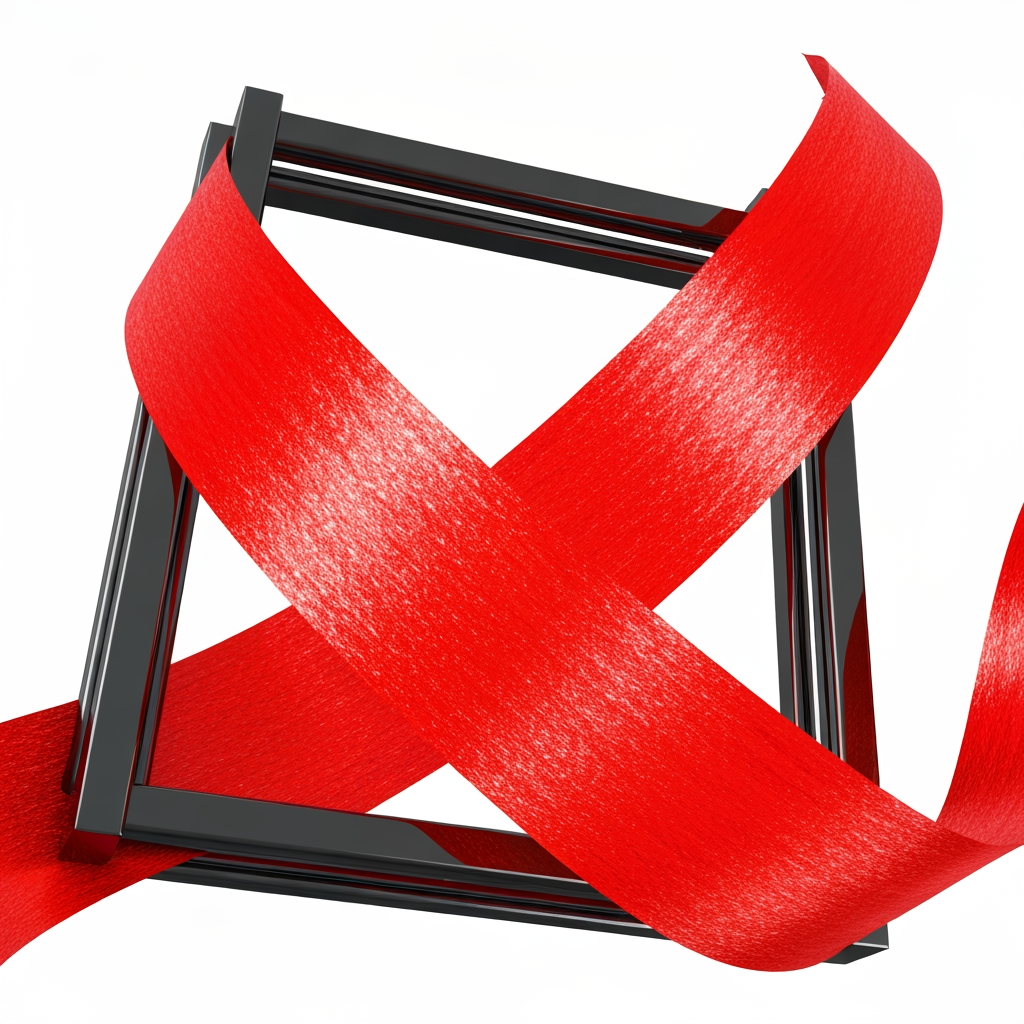 AI Design for Create a bold, abstract symbol where a continuous flowing ribbon passes through a gateway-like frame, expressing seamless communication, trusted access, and modern productivity. The design should avoid literal mail imagery while subtly hinting at a folded paper/message through negative space, resulting in a distinctive, iconic mark suitable for a world-class SaaS email platform.