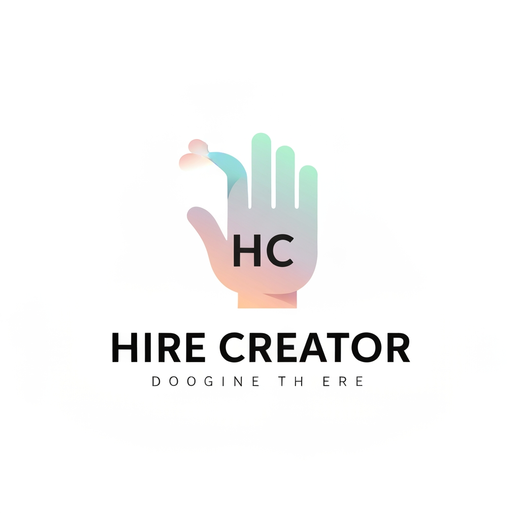 AI Design for I want to create a logo for a company named HIRE CREATOR