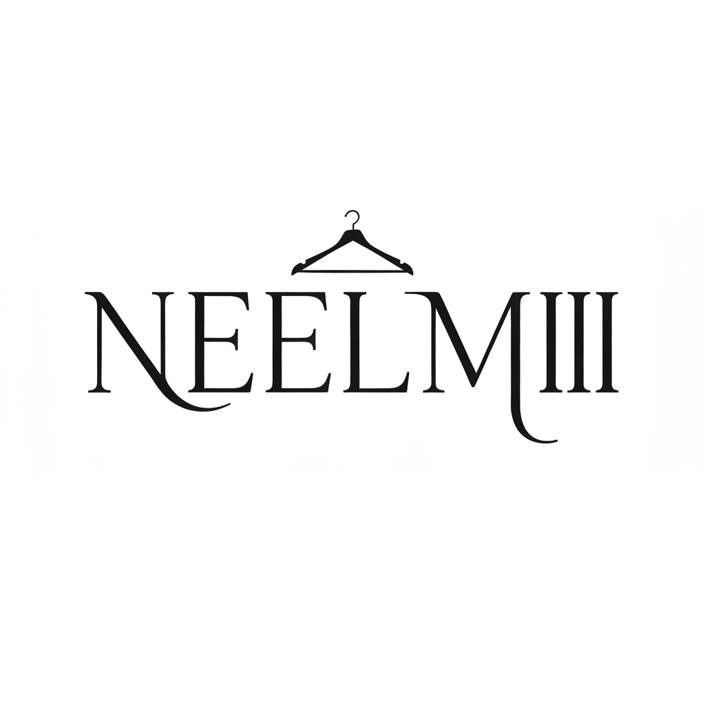 AI Design for **Design a premium luxury typography logo for a women's fashion brand named "NEELMII". The logo should be a clean, elegant wordmark using only custom typography—no icons, symbols, monograms, flowers, hangers, dresses, or decorative elements. Create a bespoke high-fashion type treatment inspired by luxury fashion houses. The letterforms should feature refined proportions, subtle custom modifications, balanced spacing, and sophisticated details that make the logo unique and instantly recognizable. The overall feeling should be timeless, feminine, modern, confident, and premium. Use a minimalist aesthetic with exceptional kerning and optical balance. Black logo on a white background in vector style with razor-sharp edges, suitable for luxury packaging, clothing labels, shopping bags, website headers, and brand identity. The result should look like a professionally crafted fashion house logo rather than a standard font.