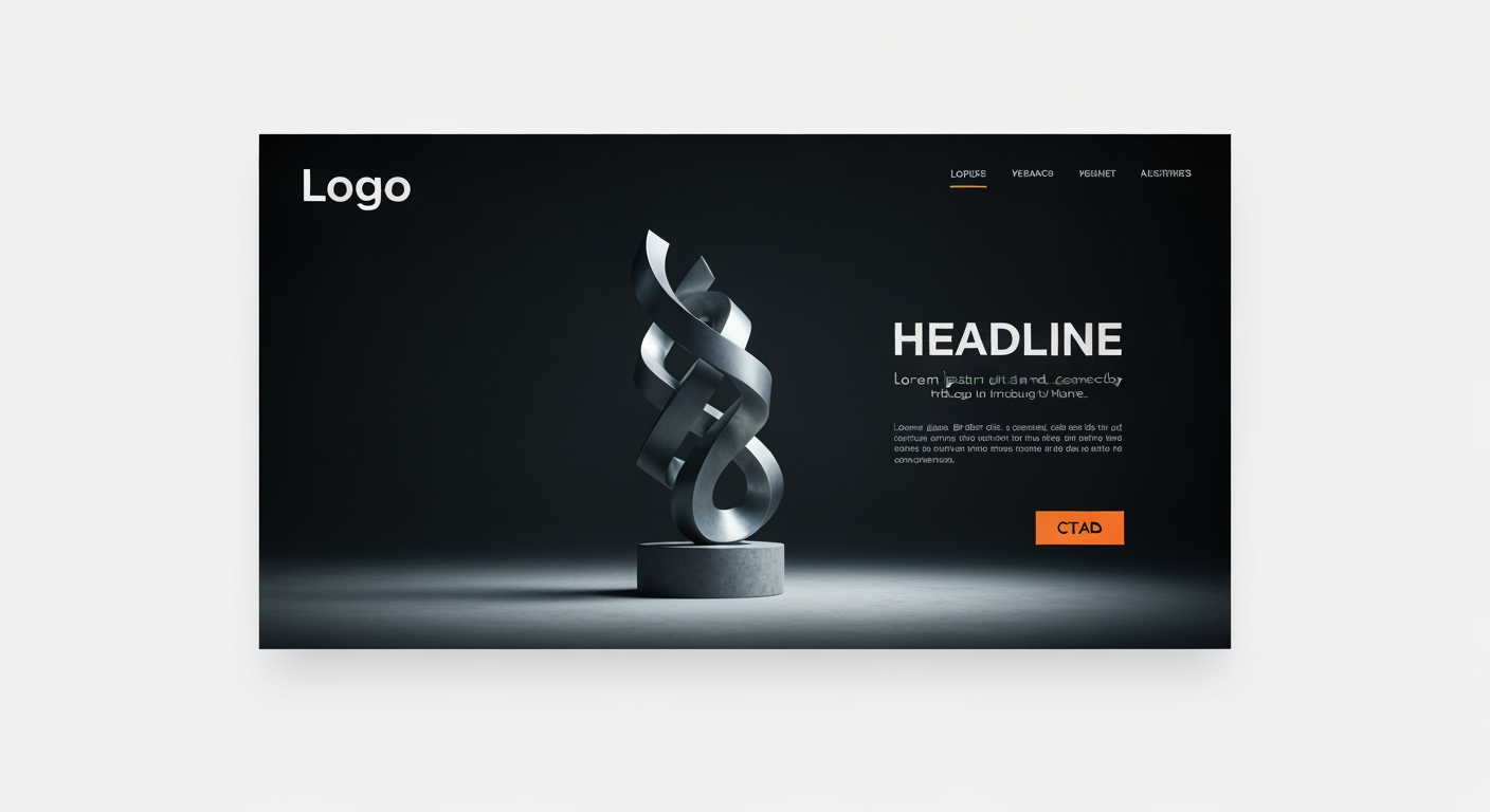 AI Design for Website hero image concept for Logo. Wide polished digital brand visual, clear focal identity element, cohesive colors and atmosphere, generous negative space for headline and CTA to be added later, no rendered UI text.