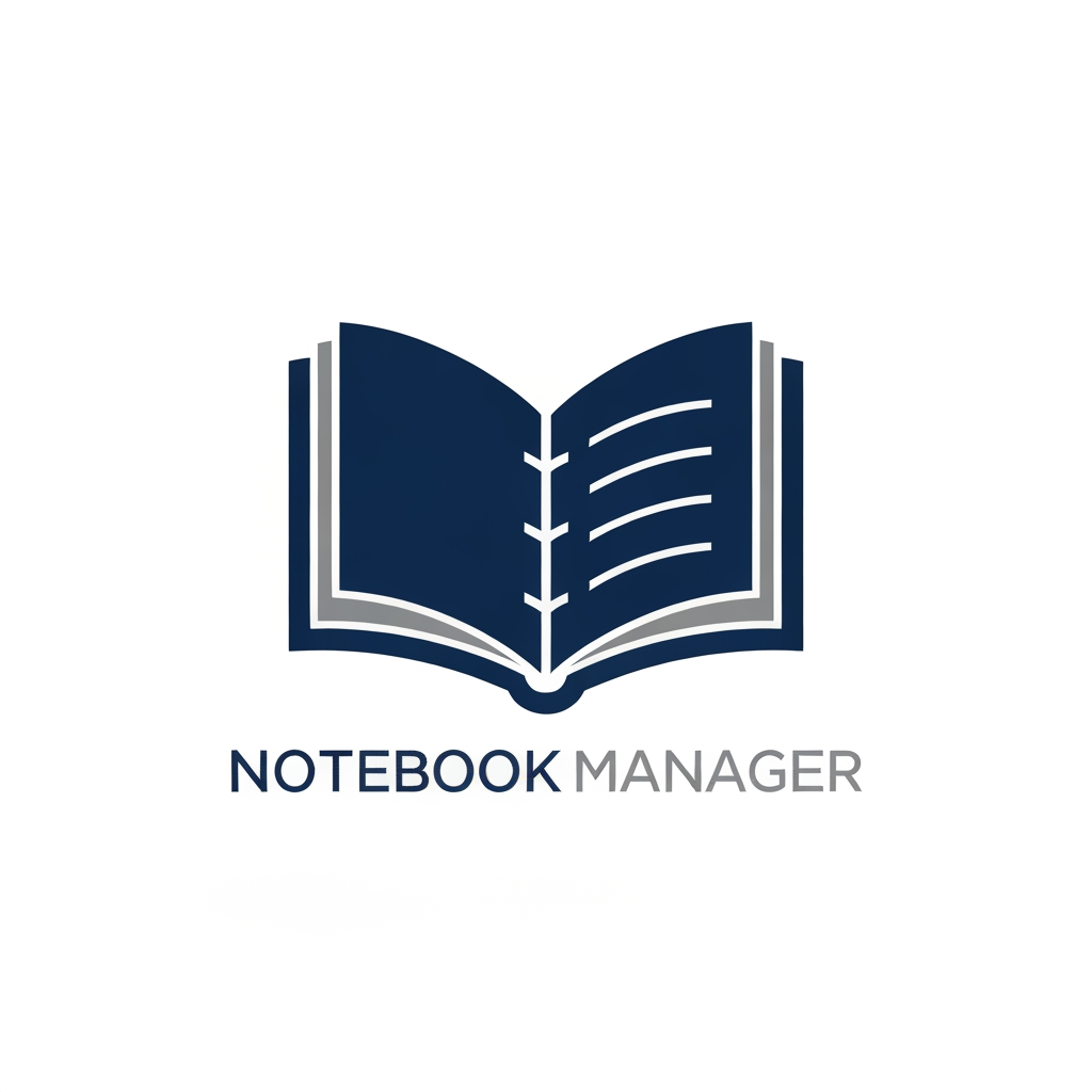 AI Design for create a logo for a notebook manager.should be simple bt elegant and proffessional