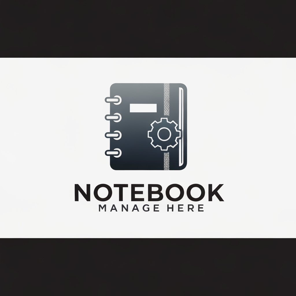 AI Design for create a logo for a notebook manager.should be simple bt elegant and proffessional