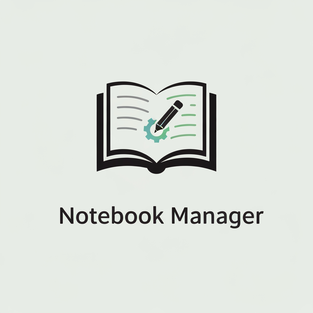 AI Design for create a logo for a notebook manager.should be simple bt elegant and proffessional