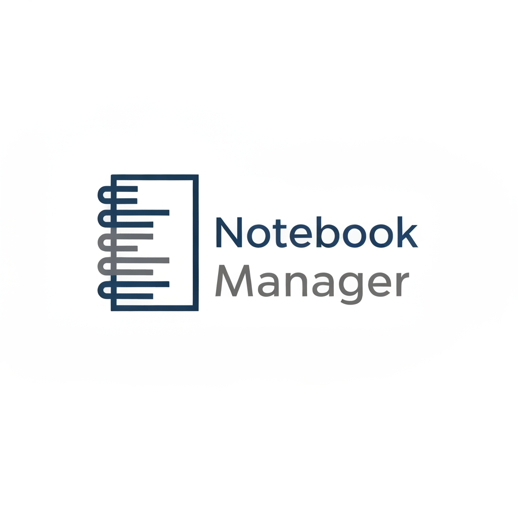 AI Design for create a logo for a notebook manager.should be simple bt elegant and proffessional