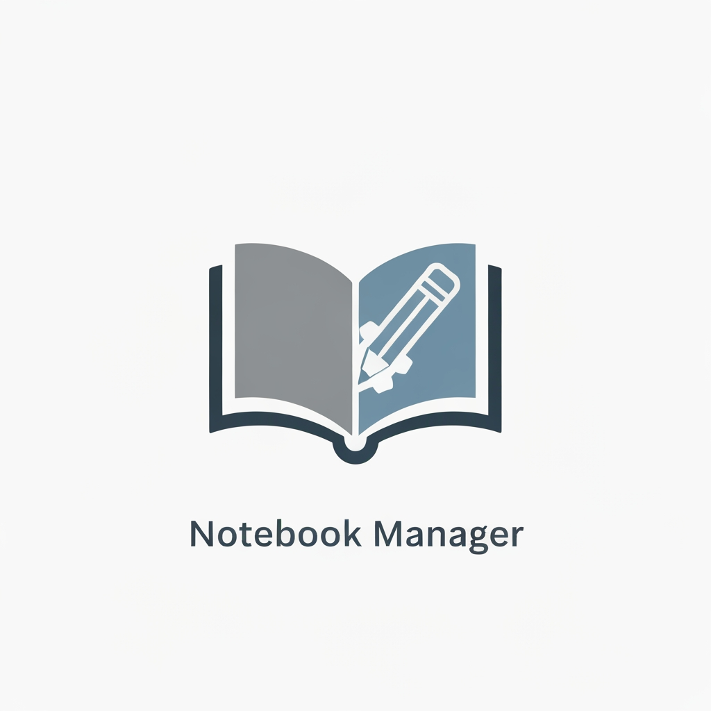 AI Design for create a logo for a notebook manager.should be simple bt elegant and proffessional