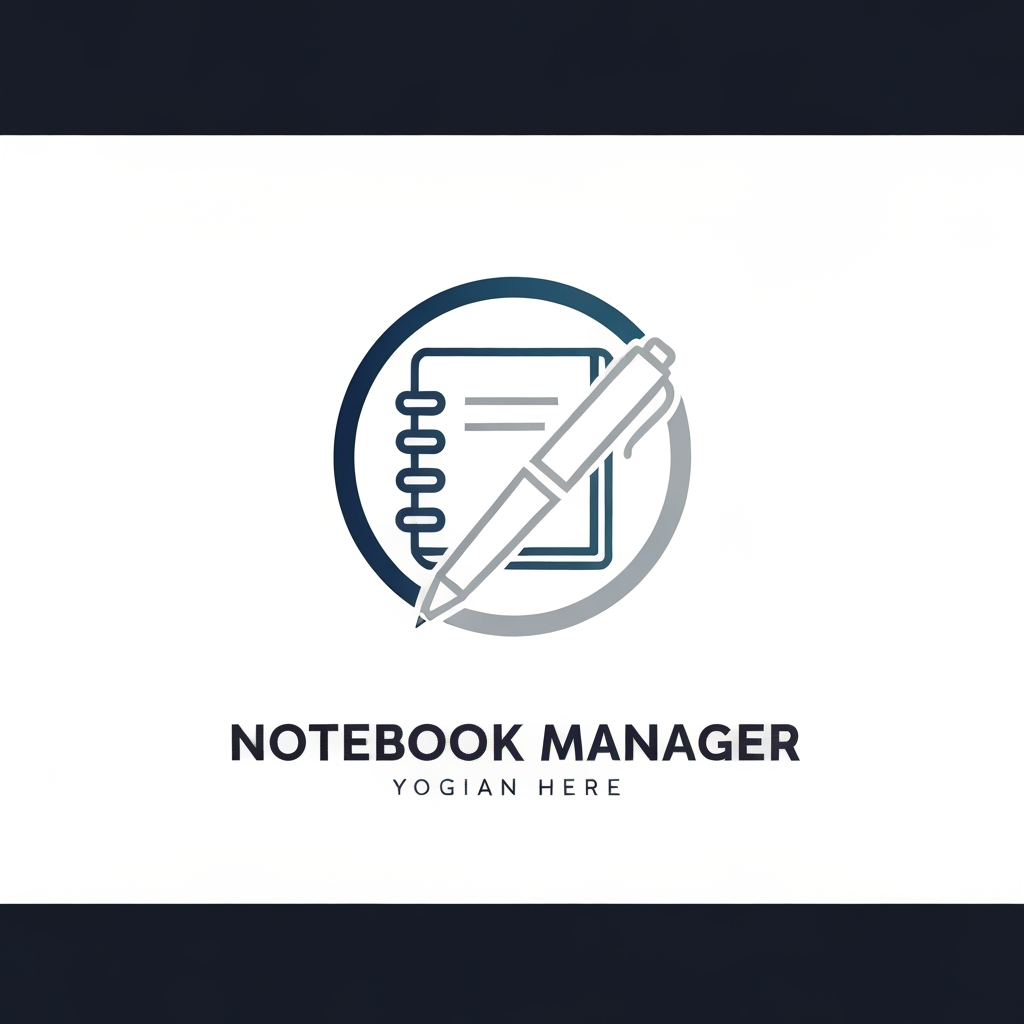 AI Design for create a logo for a notebook manager.should be simple bt elegant and proffessional