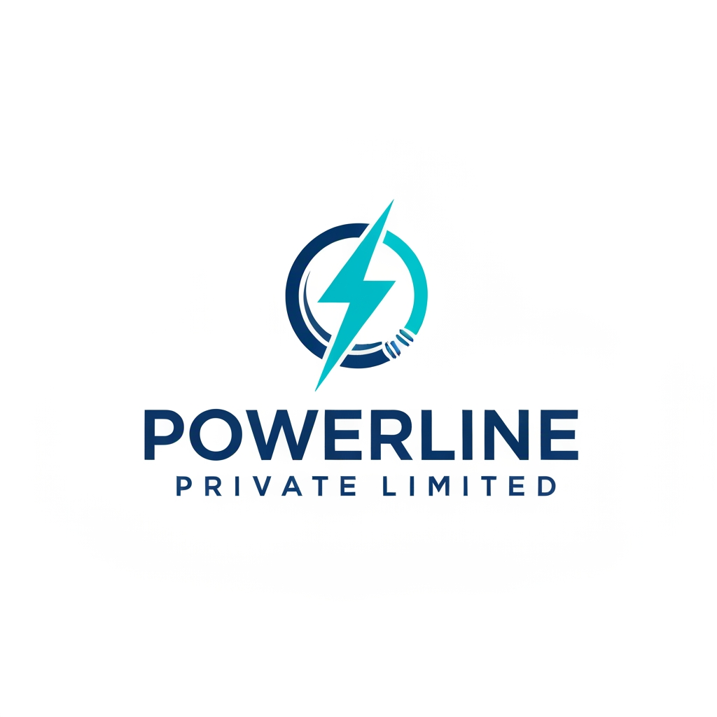 AI Design for MAKE LOGO FOR ONE COMPANY NAME IS POWERLINE PRIVATE LIMITED