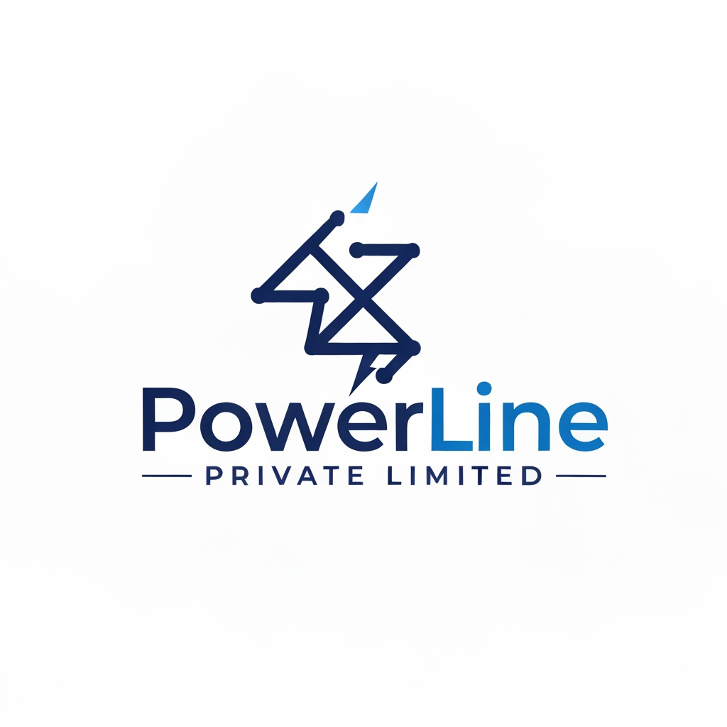 AI Design for MAKE LOGO FOR ONE COMPANY NAME IS POWERLINE PRIVATE LIMITED