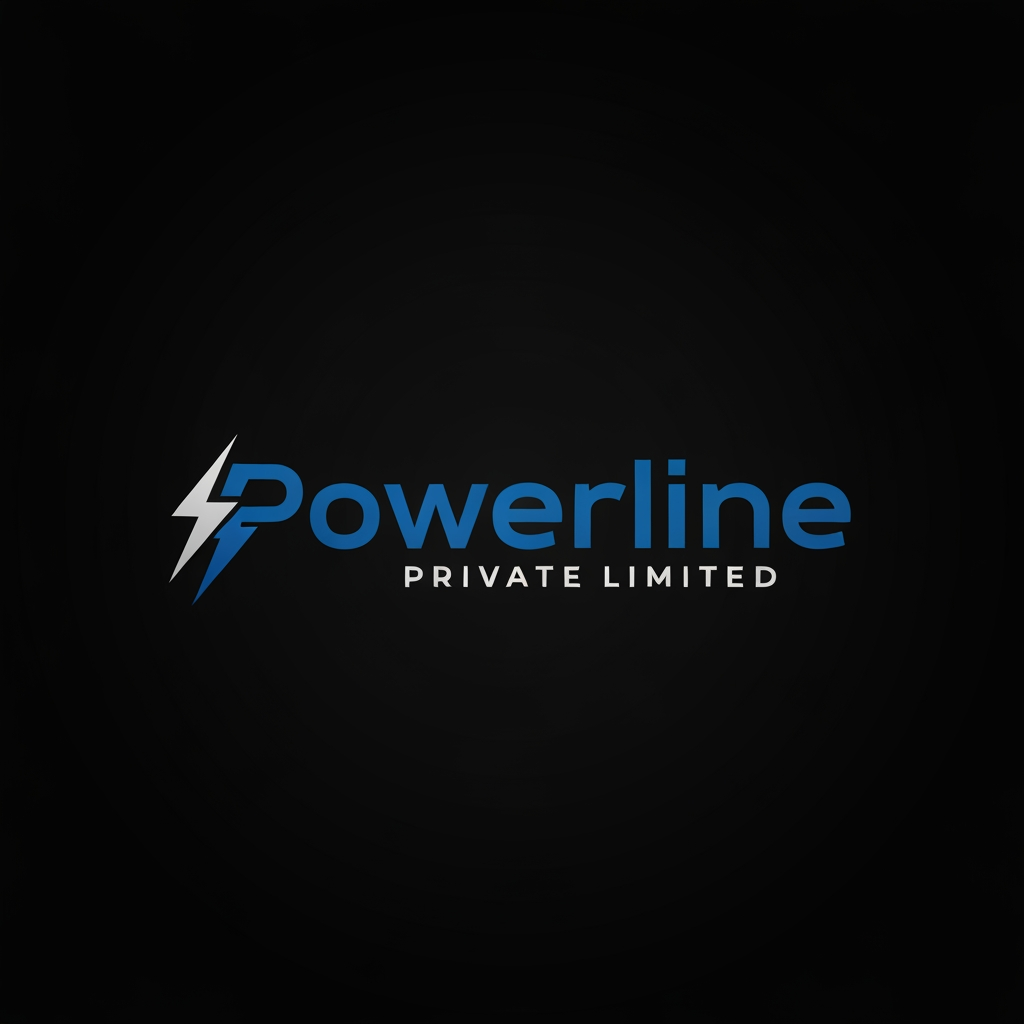 AI Design for MAKE LOGO FOR ONE COMPANY NAME IS POWERLINE PRIVATE LIMITED