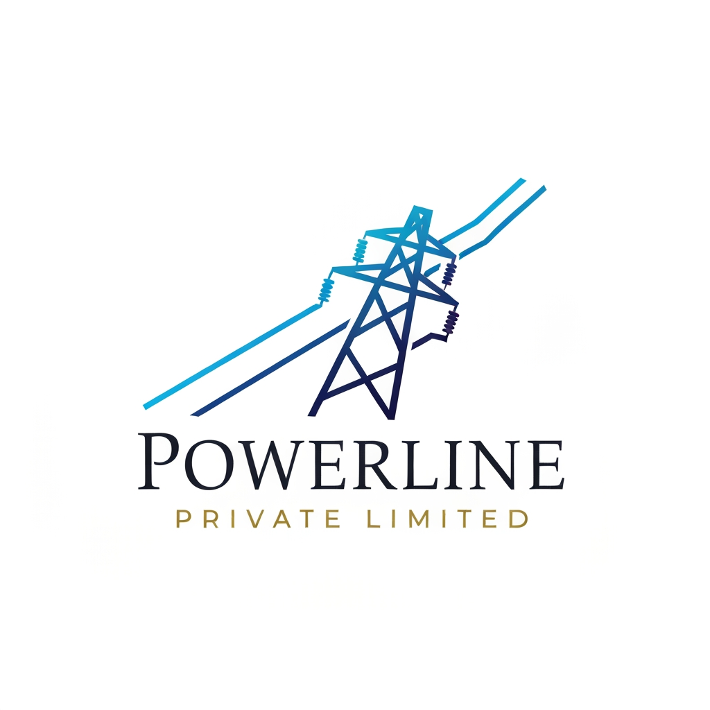 AI Design for MAKE LOGO FOR ONE COMPANY NAME IS POWERLINE PRIVATE LIMITED