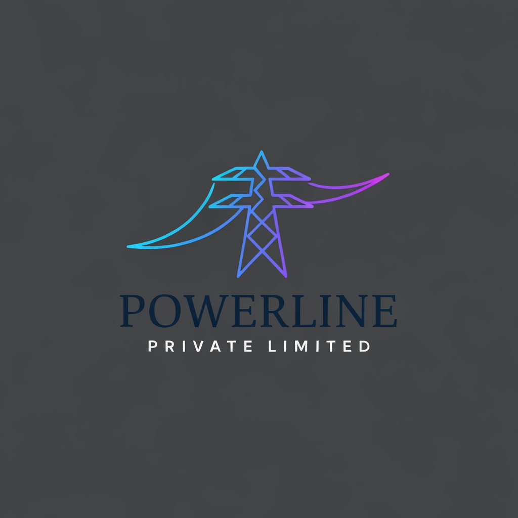 AI Design for MAKE LOGO FOR ONE COMPANY NAME IS POWERLINE PRIVATE LIMITED