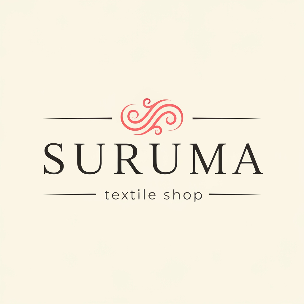 AI Design for CREATE TEXTILE SHOPE LOGO SHOPE NAME IS SURUMA