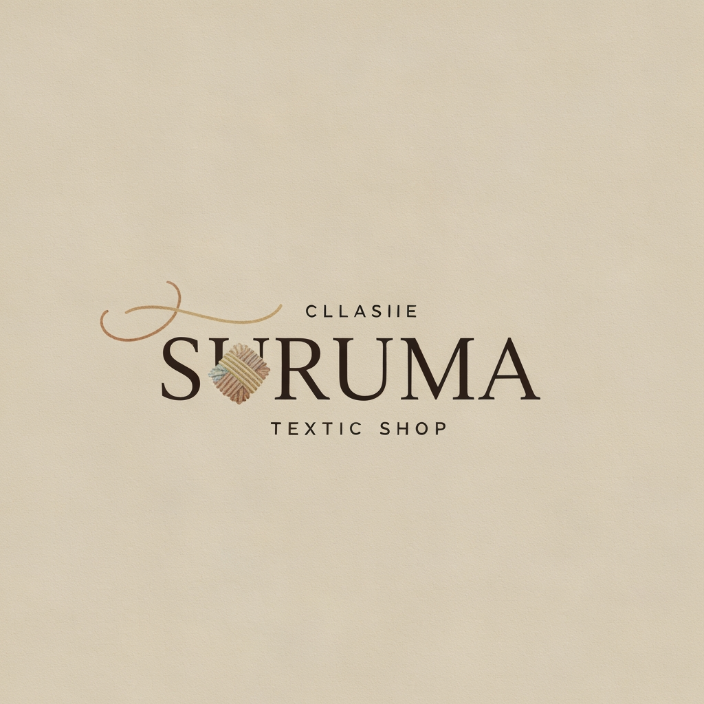 AI Design for CREATE TEXTILE SHOPE LOGO SHOPE NAME IS SURUMA