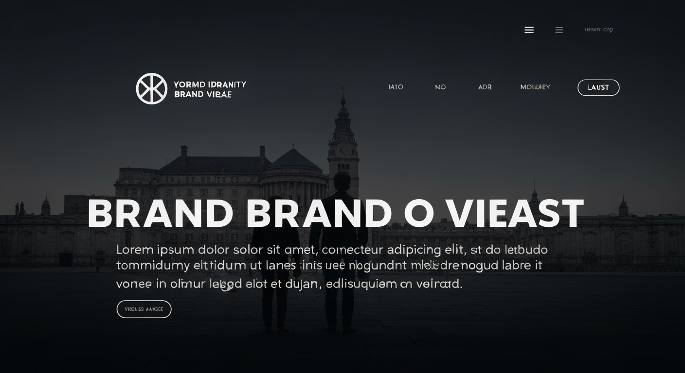 AI Design for Website hero image concept for Brand identity for my personal brand. Wide polished digital brand visual, clear focal identity element, cohesive colors and atmosphere, generous negative space for headline and CTA to be added later, no rendered UI text.