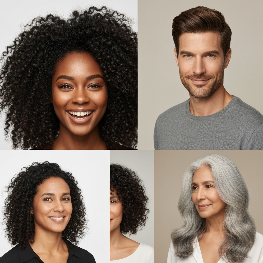 AI Design for create visuals for a hair care brand