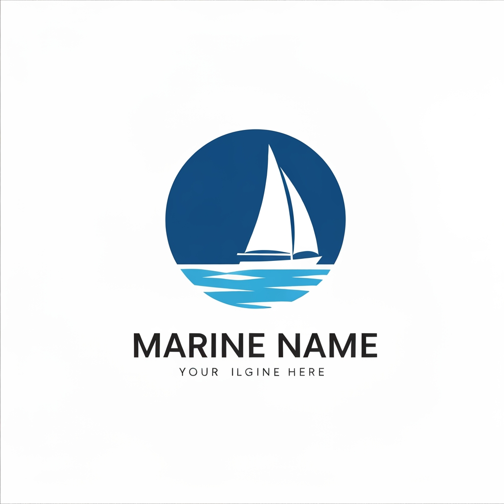 AI Design for MAKE A LOGO RELATED TO MARINE WITHOUT CIRCLE AND NAME OF THE COMPANY