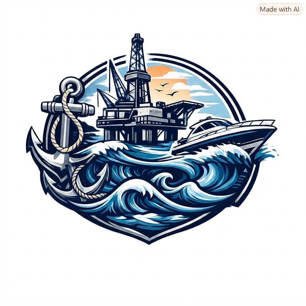 AI Design for MAKE A LOGO RELATED TO MARINE WITHOUT CIRCLE AND NAME OF THE COMPANY